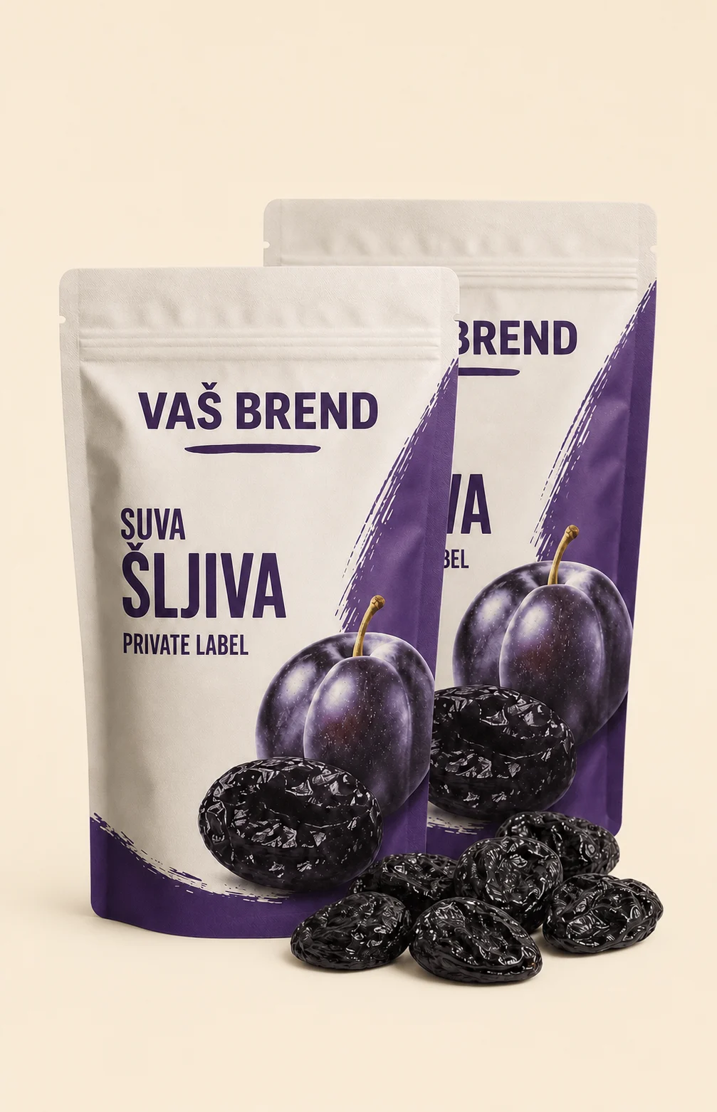 Primer private label pakovanja suvih šljiva